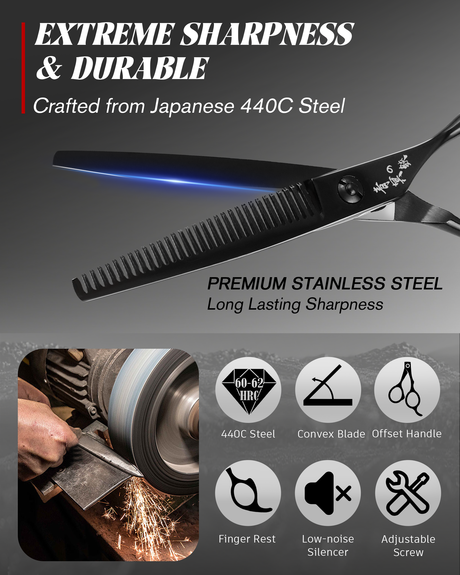 Thinning Shears Comb Set - SRK015TCBK-SET