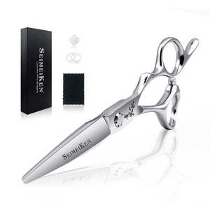 6" Professional Hair Scissors – Japanese VG10 Stainless Steel, 3D Convex Blade Sharp Smooth Cuts – Ergonomic Non-Slip Handle, Adjustment Screw Barber Shears for Hairdressers and Hairstylists