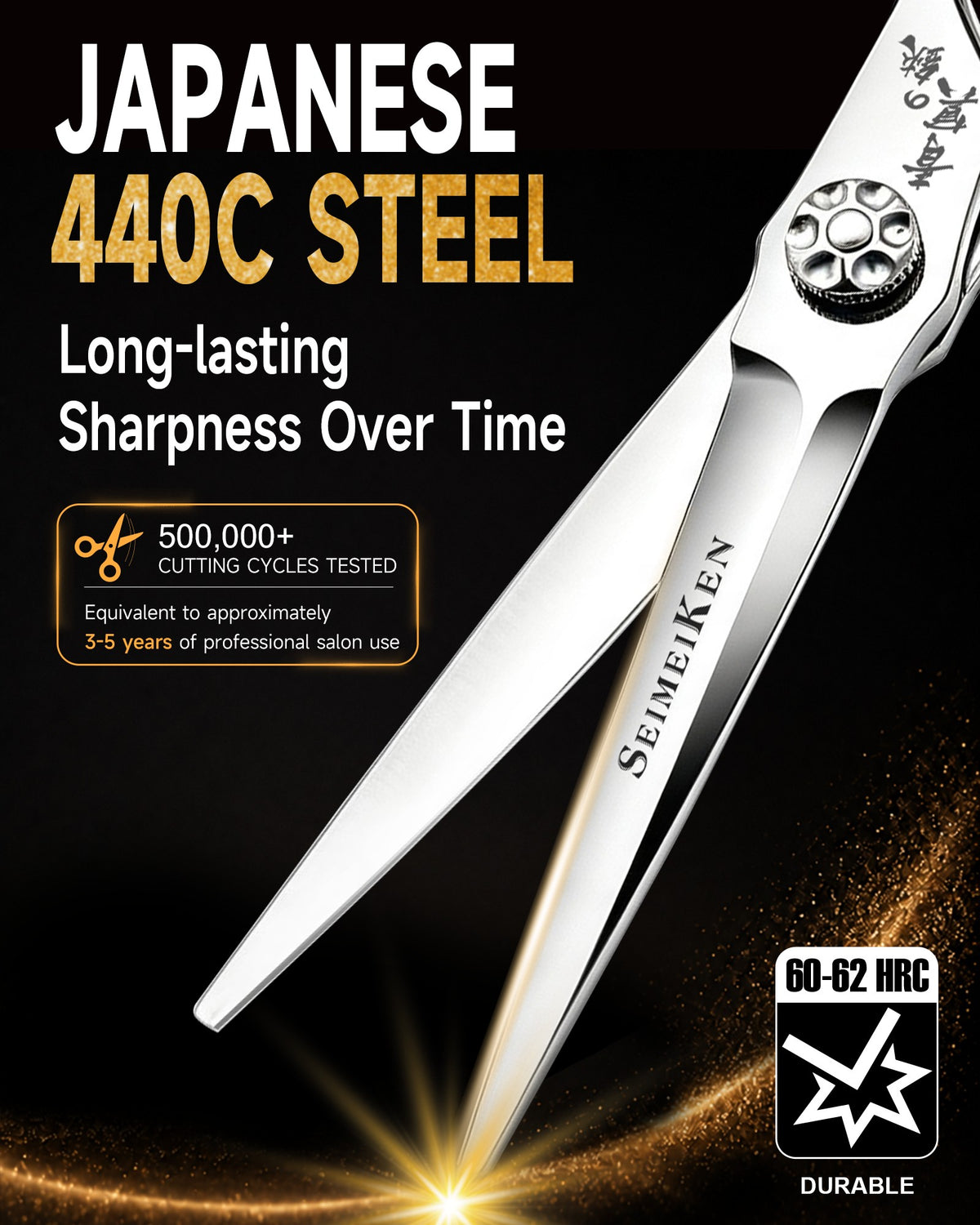 6" Japanese 440C Hair Cutting Scissors- SFX4226-SL-60