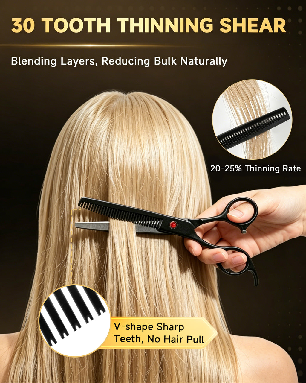 6.5" 5PC Hair Scissors Kit - SEK011BKSET-5PC-65