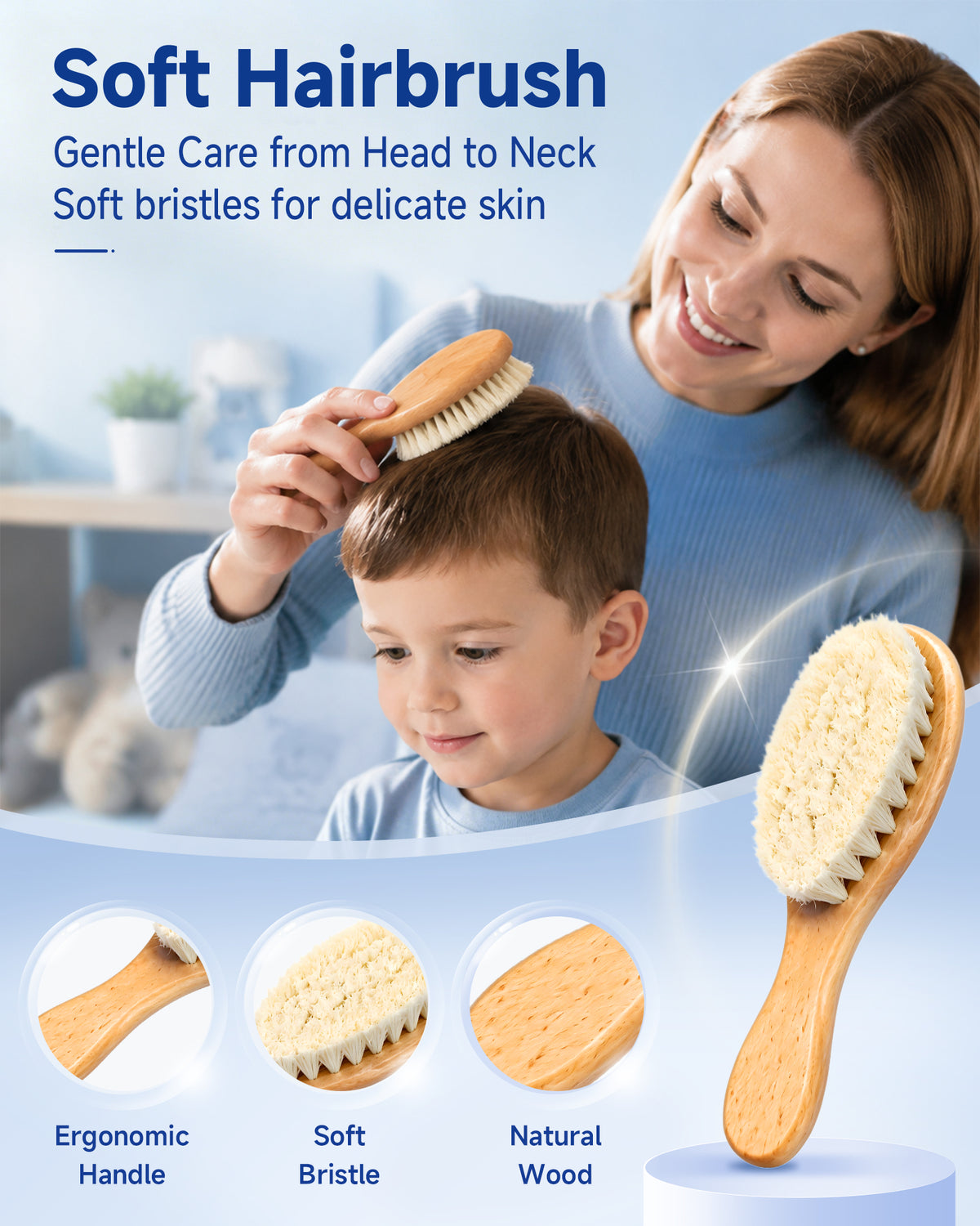 Quiet Cordless Baby Hair Clippers-SDT003SET