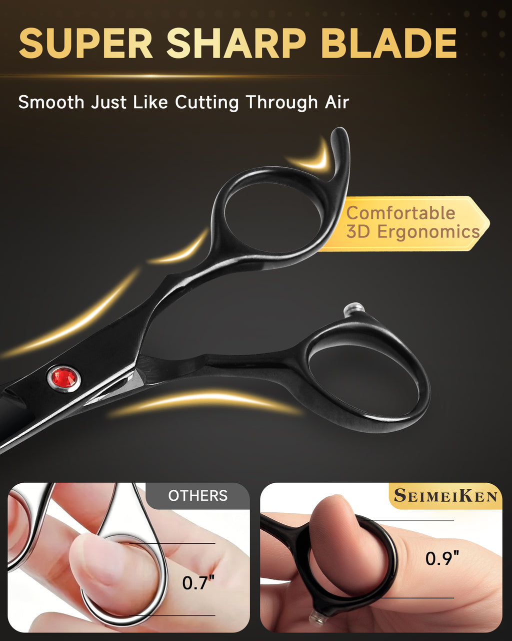 6.5" 5PC Hair Scissors Kit - SEK011BKSET-5PC-65