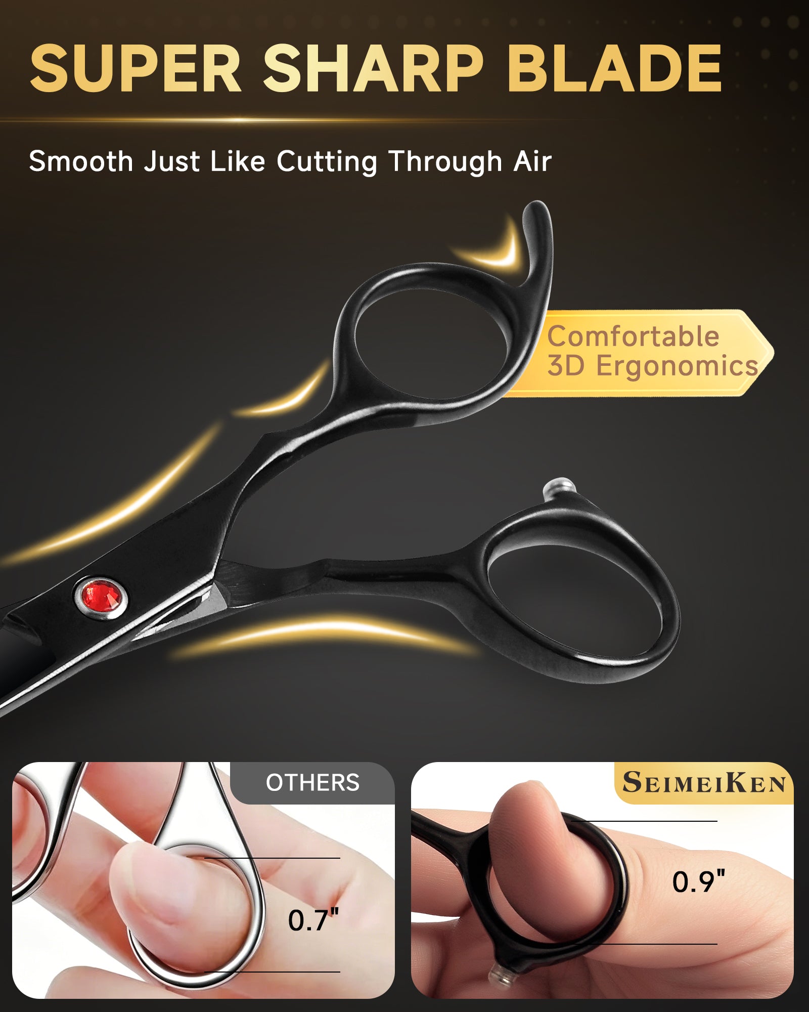 6.5" 5PC Hair Scissors Kit - SEK011BKSET-5PC-65