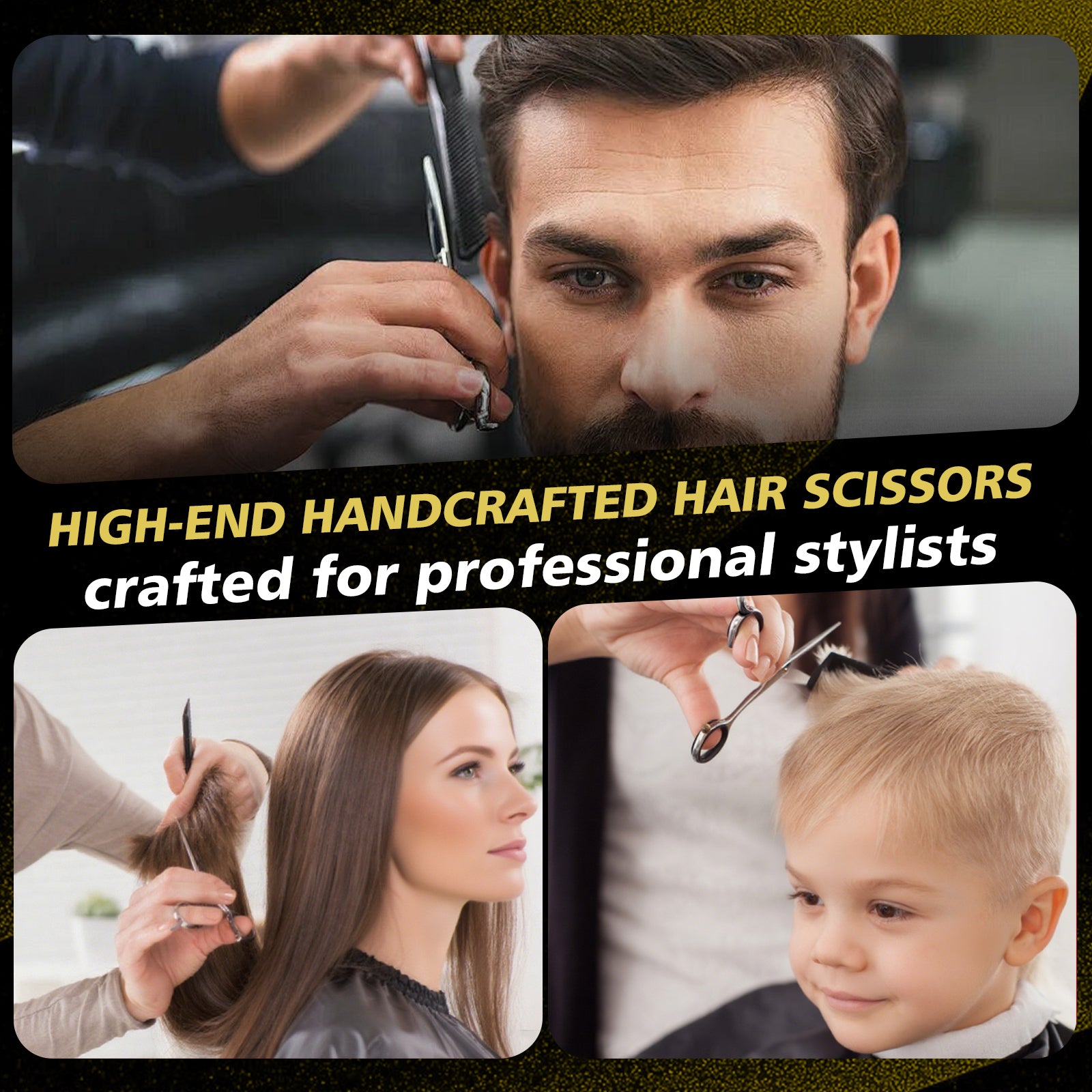 Damascus Hair Cutting Scissors –6'' Professional Hair Shears,3D Convex Blade Sharp Smooth Cuts – Ergonomic Non-Slip Handle,Barber Shears for Hairdressers and Hairstylists