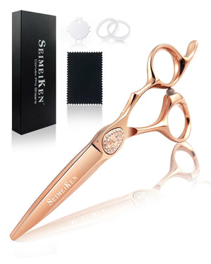 Professional Hair Cutting Scissors 6”- Barber Scissors 440C Japanese Stainless Steel - Razor Sharp Blades for Salon Hairstyling - Barber Shears Haircut Scissors for Women & Men