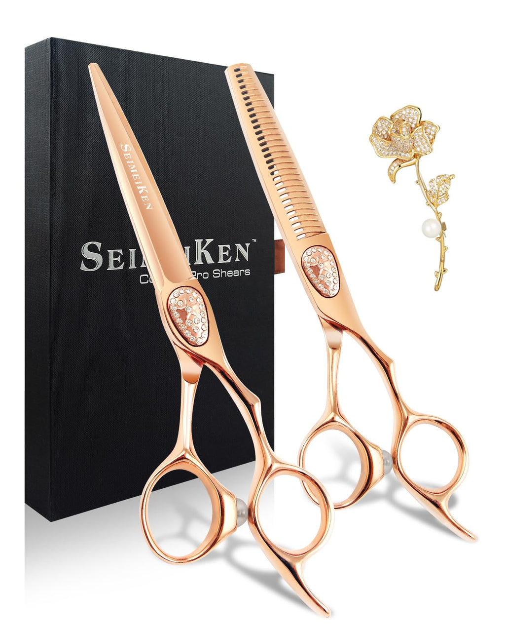 Professional Hair Cutting Scissors Shears & Thinning Set - Japanese 440C Stainless Steel - Haircutting Thinning Shears - Barber Scissors For Hair Stylist- hair Trimming Scissors Women & Men
