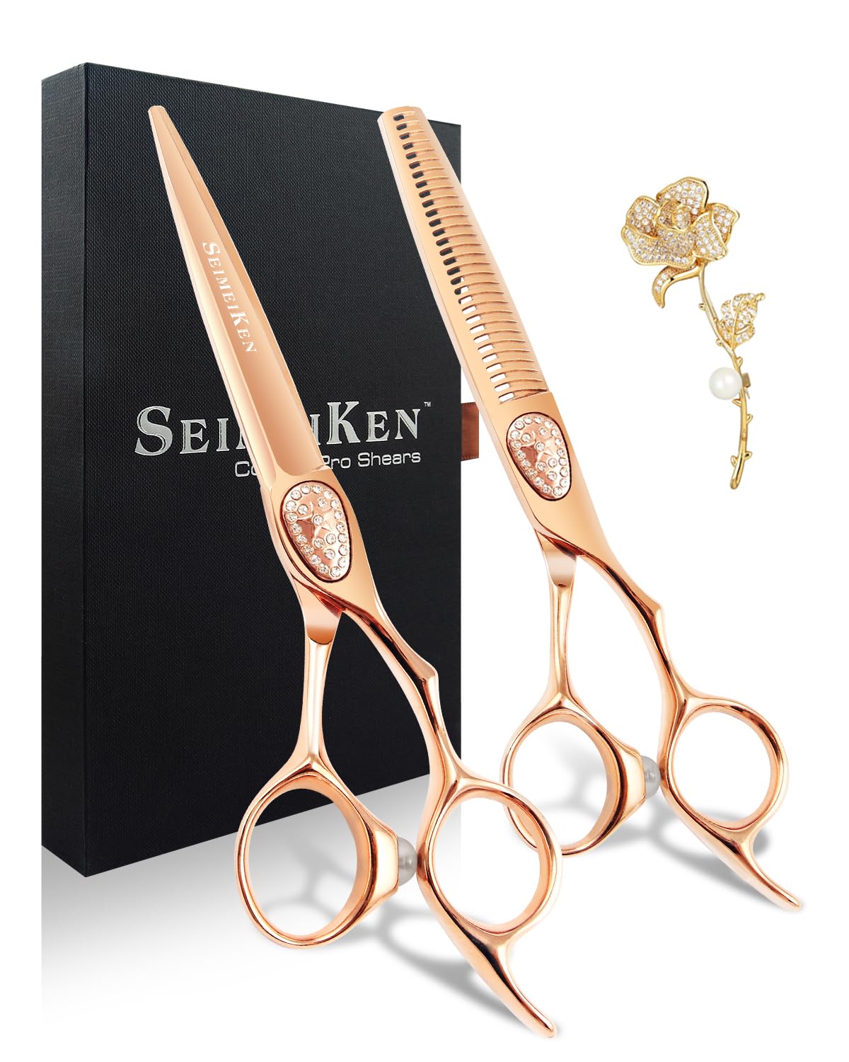 Professional Hair Cutting Scissors Shears & Thinning Set - Japanese 440C Stainless Steel - Haircutting Thinning Shears - Barber Scissors For Hair Stylist- hair Trimming Scissors Women & Men