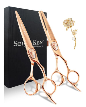 Professional Hair Cutting Scissors Shears & Thinning Set - Japanese 440C Stainless Steel - Haircutting Thinning Shears - Barber Scissors For Hair Stylist- hair Trimming Scissors Women & Men