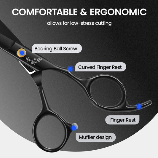 Black 6" Hair Shears Combo Kit | SEK011BKSET-60