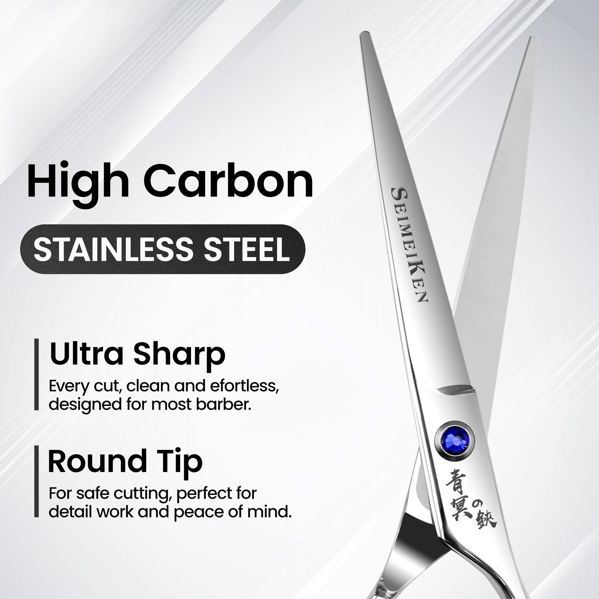Hair Cutting Scissors – Professional Hair Shears 6.0 Inch - Barber Hairdressing Shears for Salon & Home Use