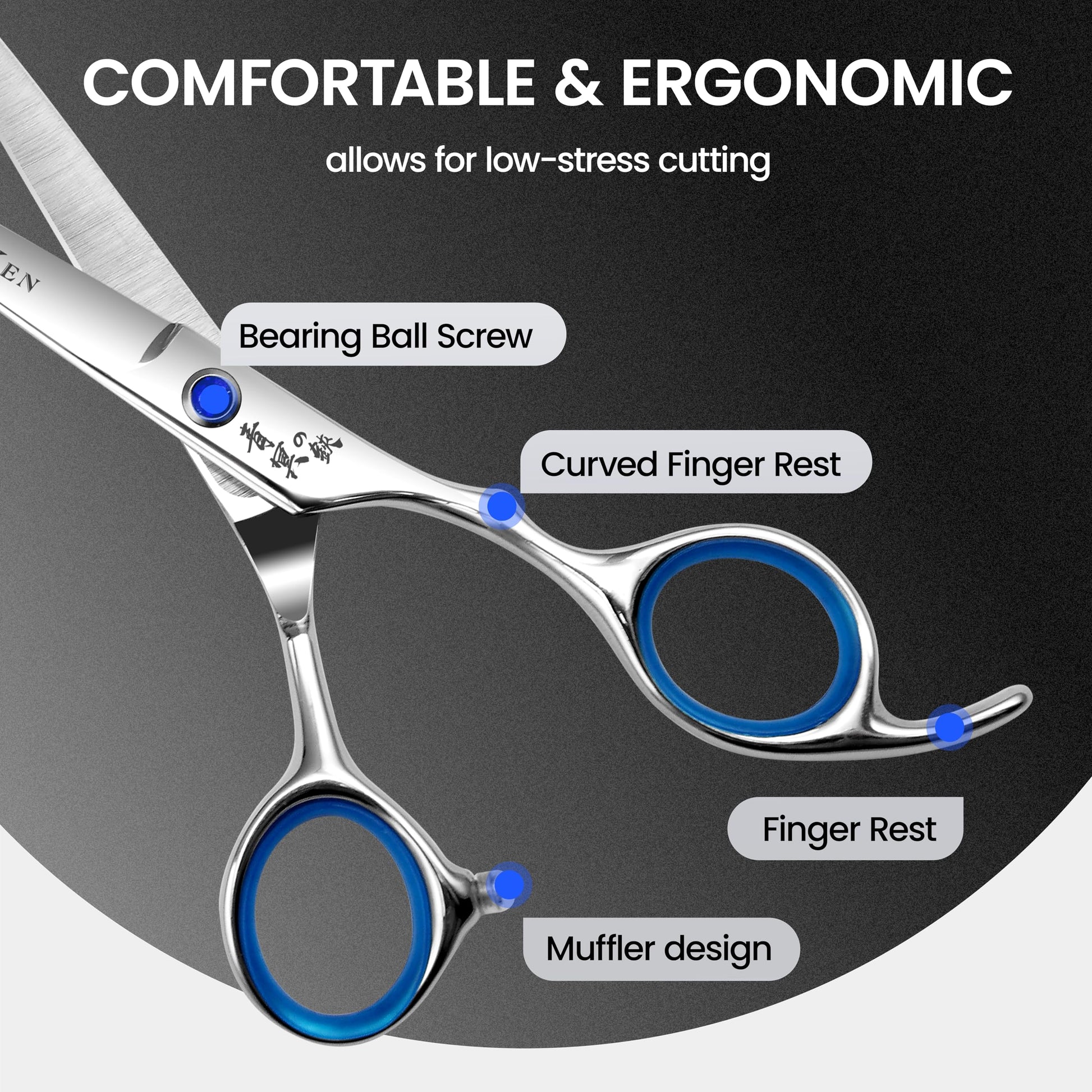 Hair Cutting Scissors – Professional Hair Shears 6.0 Inch - Barber Hairdressing Shears for Salon & Home Use