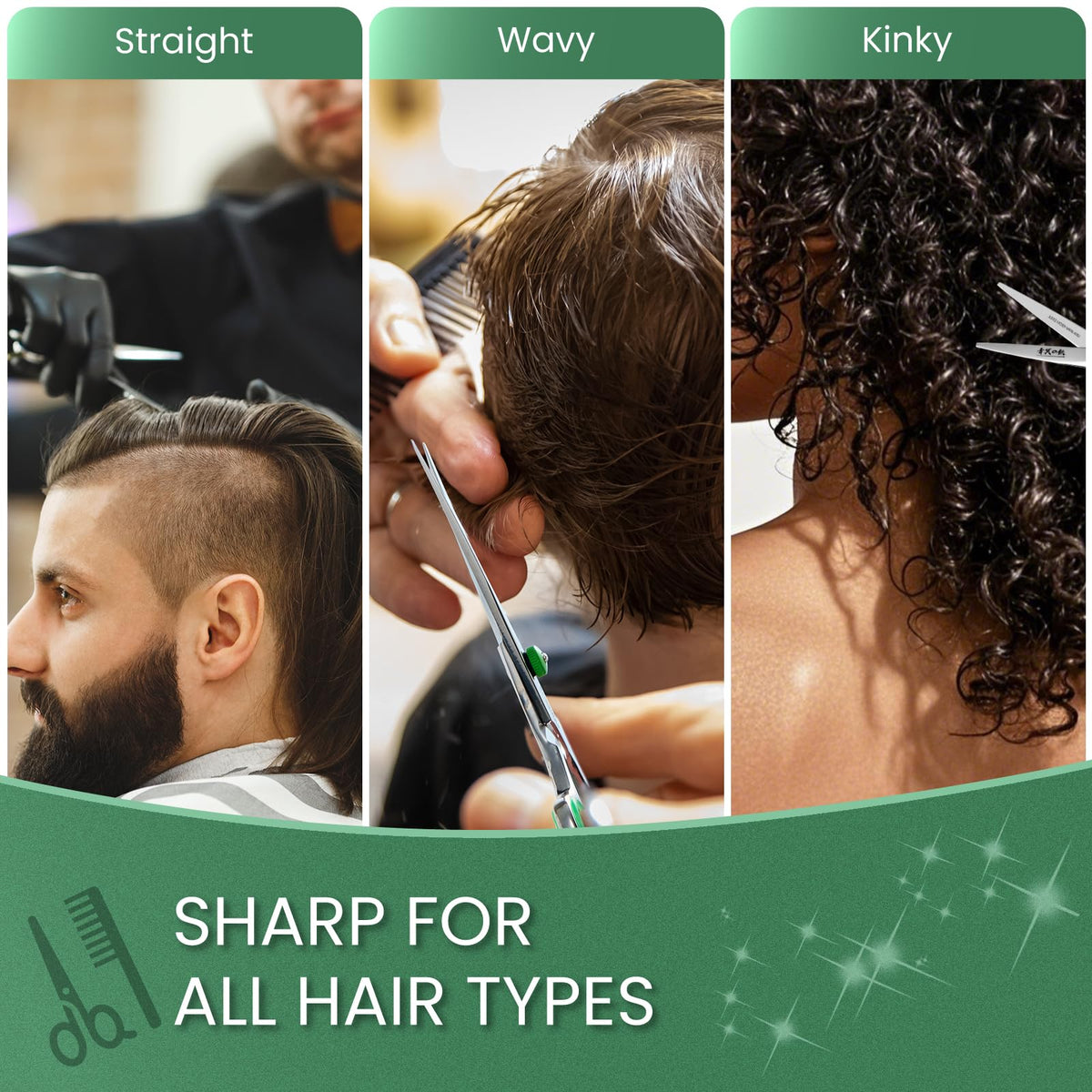 440C Hair Shears Kit with Comb & Case | B0F614DBVP